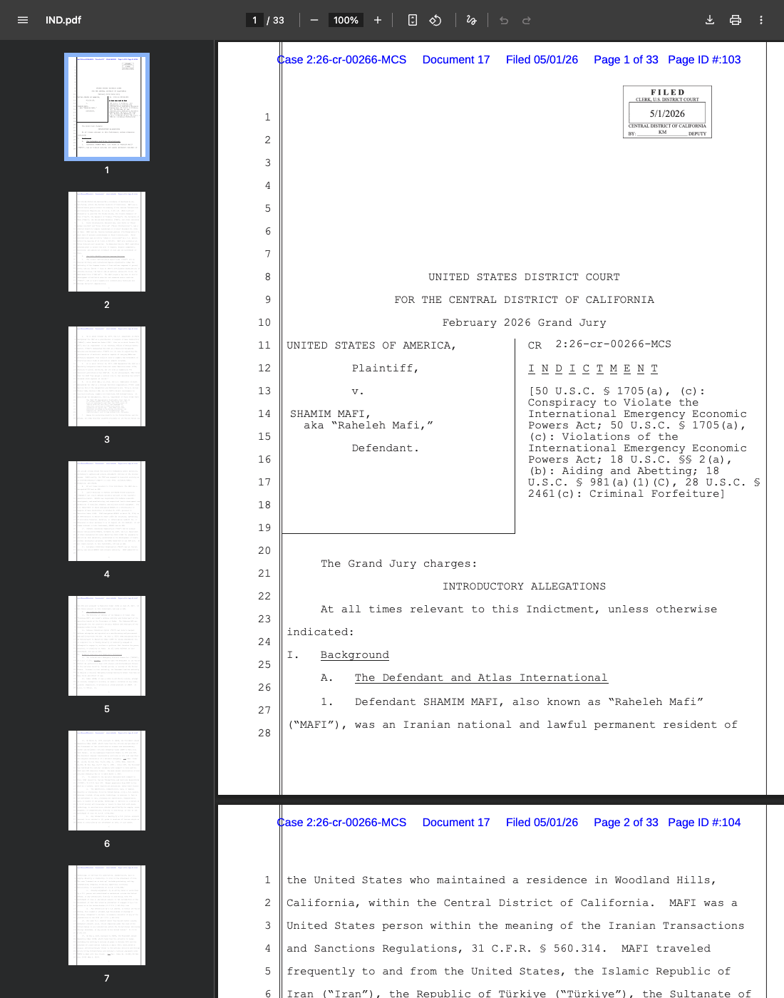 Woodland Hills Woman Pleads Not Guilty to Grand Jury Indictment Charging Iran-to-Sudan Weapons Brokering Through Oman Shell Company