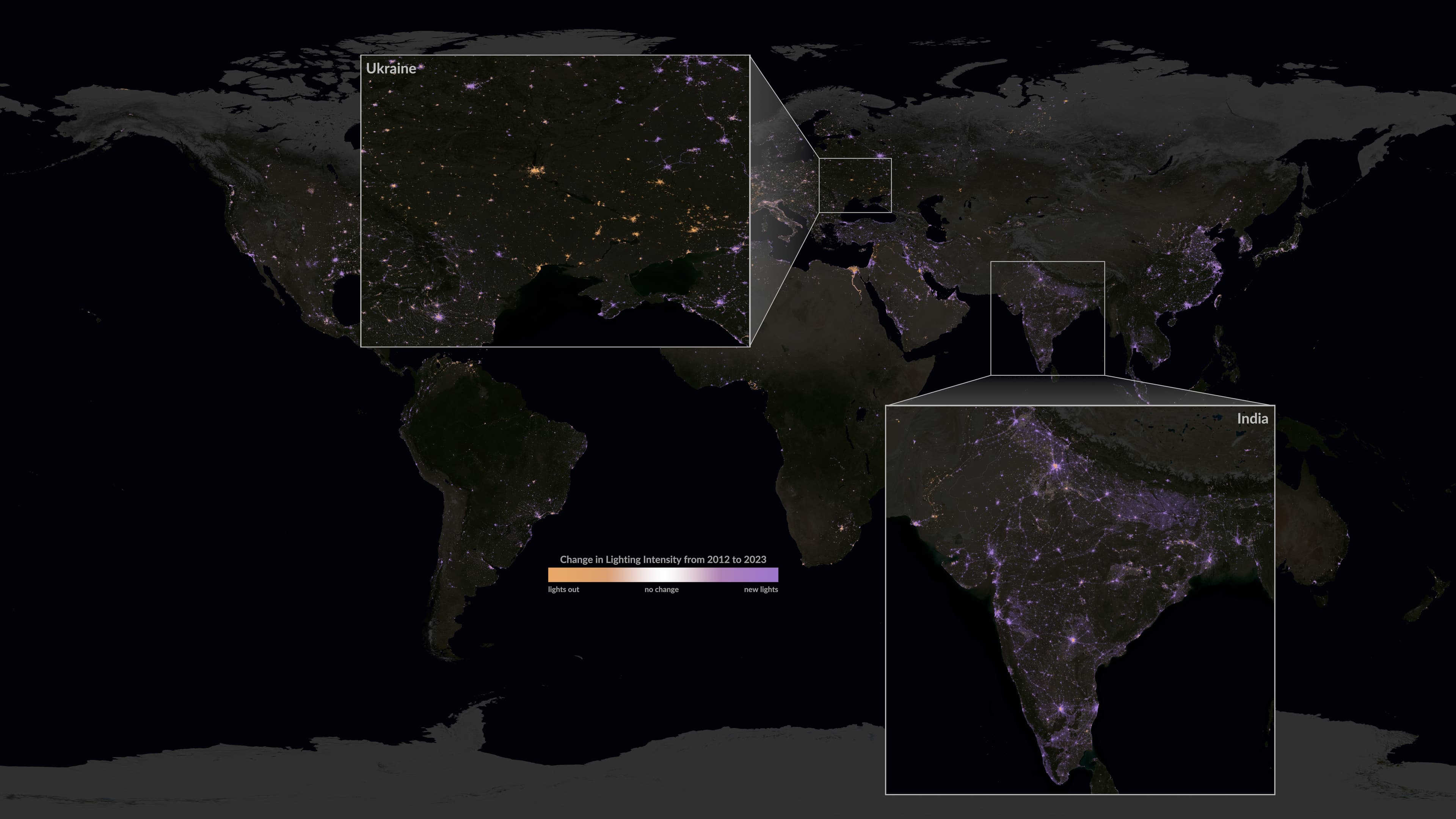 Earth Got 16% Brighter at Night Over Nine Years, but the Real Story Is Where It Went Dark