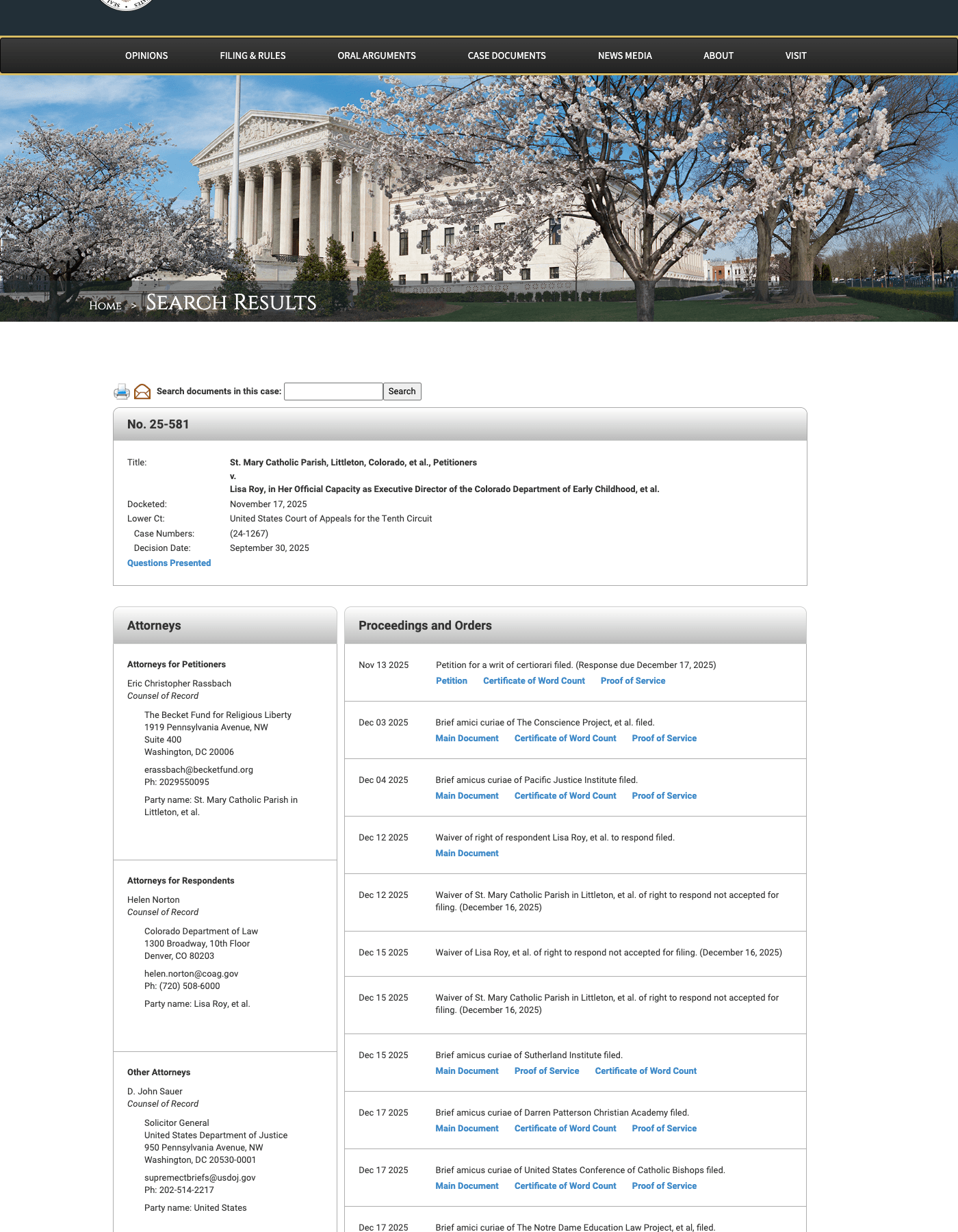 Supreme Court Takes Up Colorado Catholic-Preschool Case, Will Revisit When Religious-Freedom Exemptions Apply to State Programs