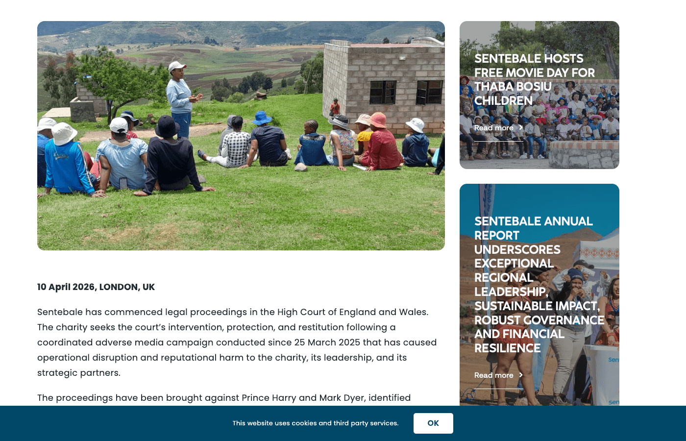Sentebale, the Charity Prince Harry Co-Founded, Is Now Suing Him for Defamation in the High Court